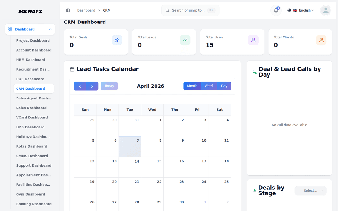Mewayz CRM dashboard — what the platform looks like today