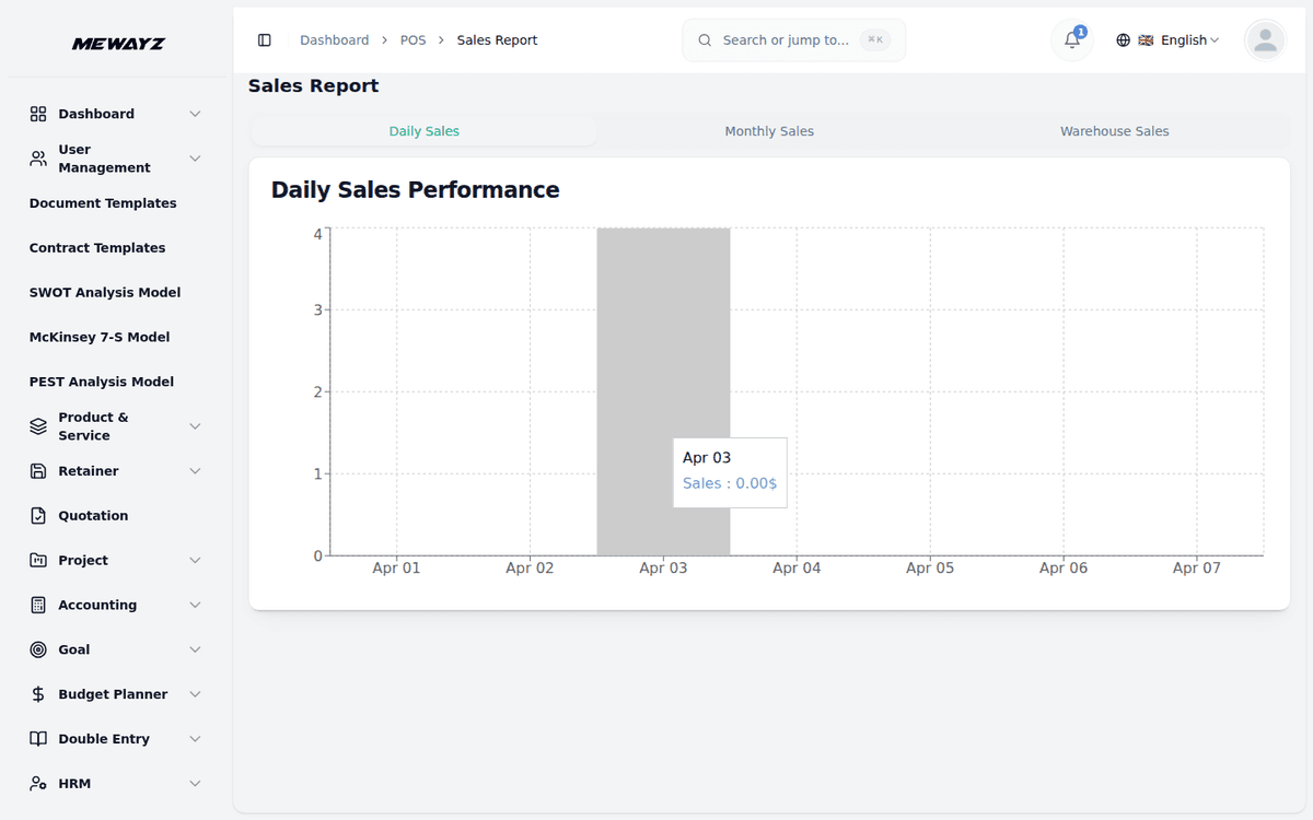 Mewayz POS & E-commerce — Sales reports