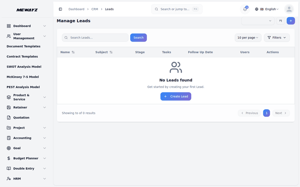 Mewayz CRM & Sales — Lead management