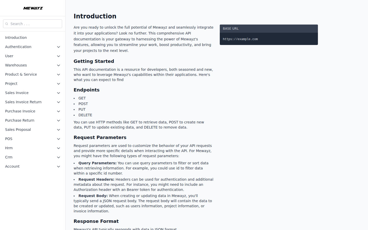 API docs