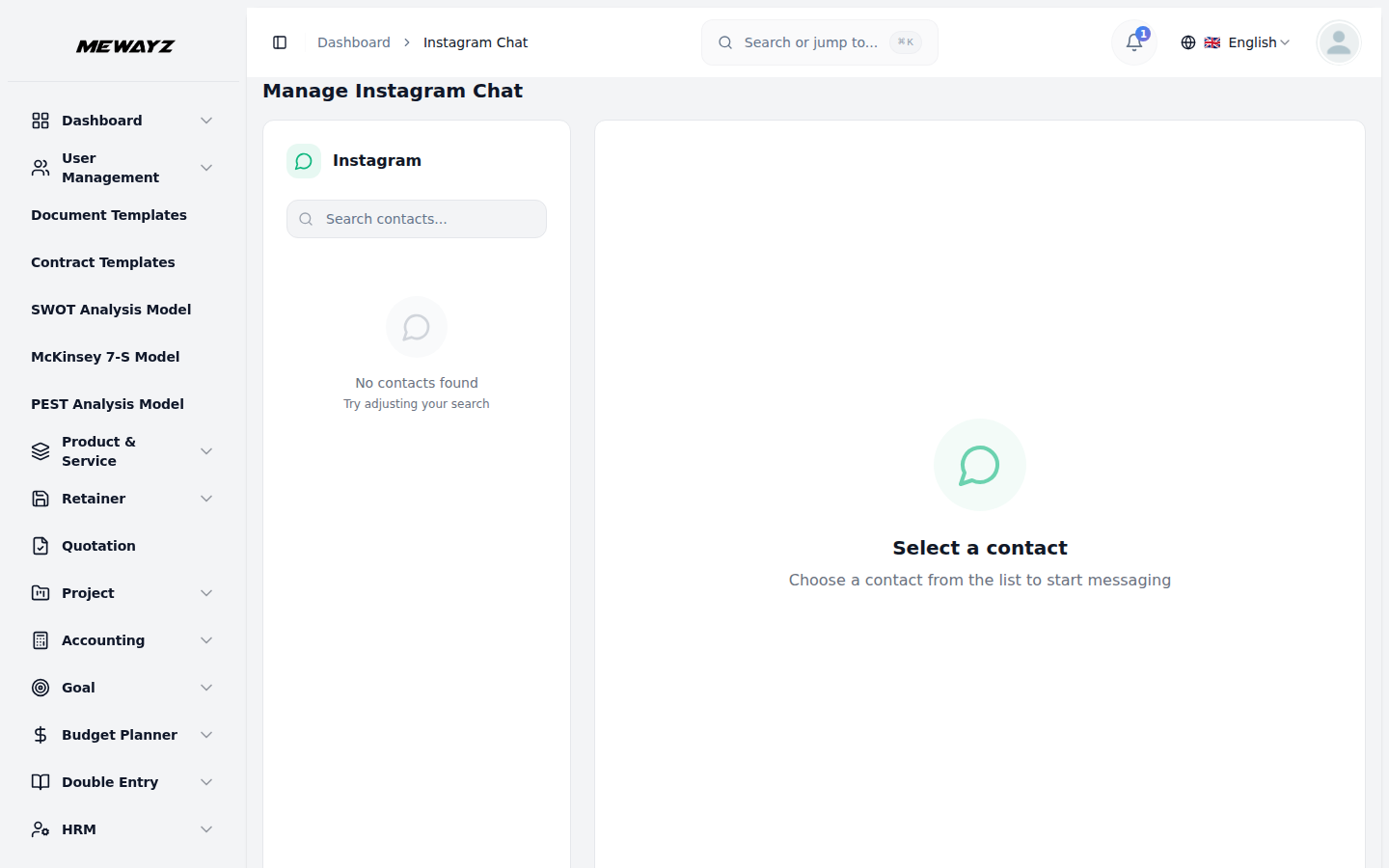 Instagram chat