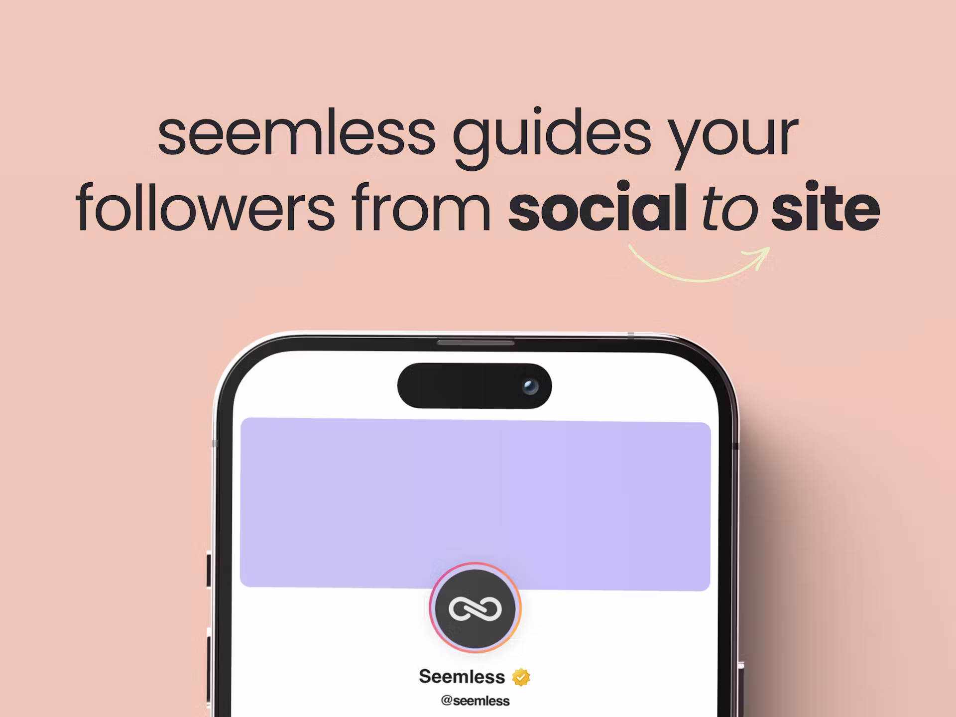 seemless guiding followers from social to site